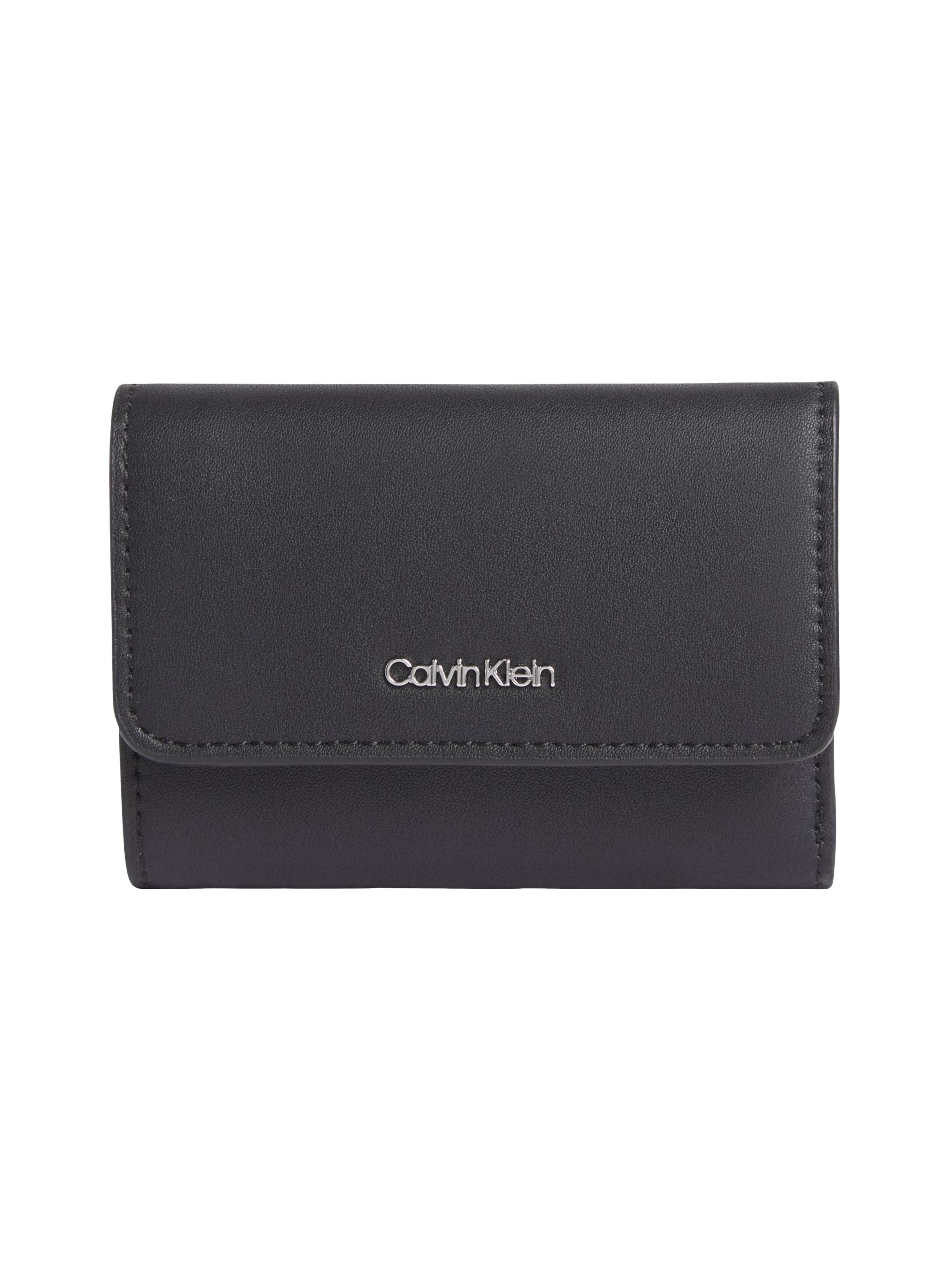 Calvin Klein Geldbörse "CK MUST SMALL TRIFOLD W/ZIP", Damen Geldbeutel, Portemonnaie mit Logo-Schriftzug von Calvin Klein