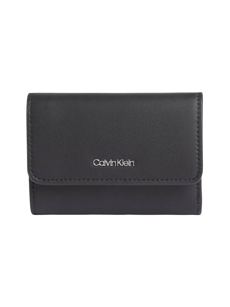 Calvin Klein Geldbörse "CK MUST SMALL TRIFOLD W/ZIP" Damen Geldbeutel, Portemonnaie mit Logo-Schriftzug von Calvin Klein