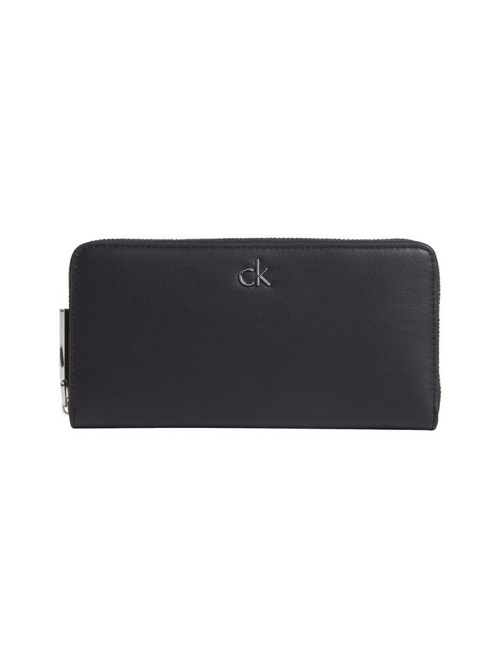Calvin Klein Geldbörse CK RE-LOCK LARGE ZIP AROUND, Damen Geldbeutel, Portemonnaie mit CK-Logo von Calvin Klein
