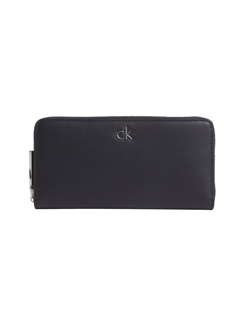 Calvin Klein Geldbörse "CK RE-LOCK LARGE ZIP AROUND" Damen Geldbeutel, Portemonnaie mit CK-Logo von Calvin Klein