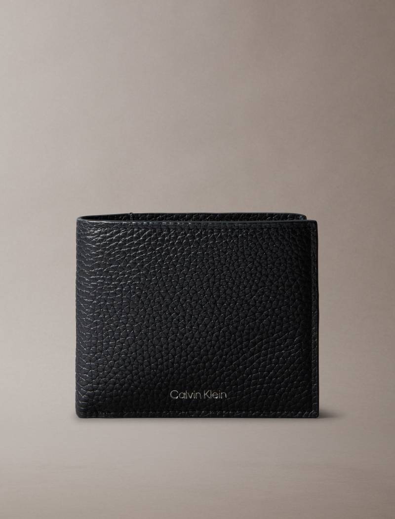 Calvin Klein Geldbörse "FOIL EMBOSS EW BILLFOLD W COIN" Herren Geldbeutel, Portemonnaie mit Logoschriftzug von Calvin Klein