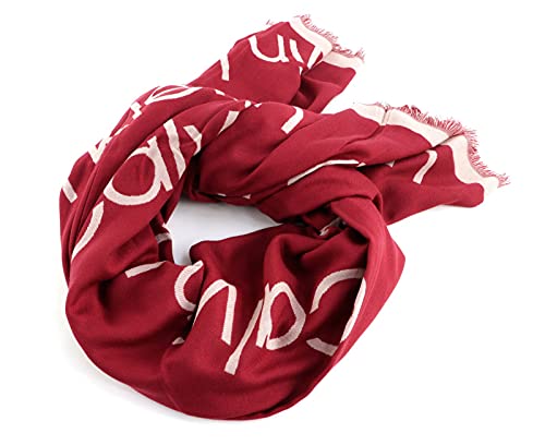 Calvin Klein Geo Logo Scarf Red Currant von Calvin Klein