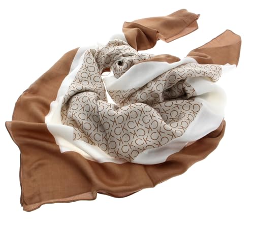 Calvin Klein Geo Minimal Scarf 130x130 Stoney Beige von Calvin Klein