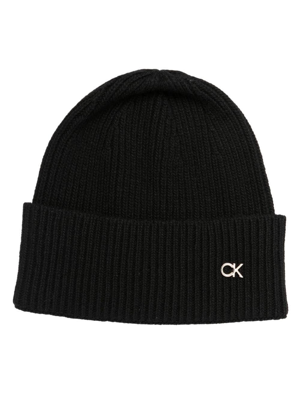 Calvin Klein Gerippte Re-lo Beanie - Schwarz von Calvin Klein