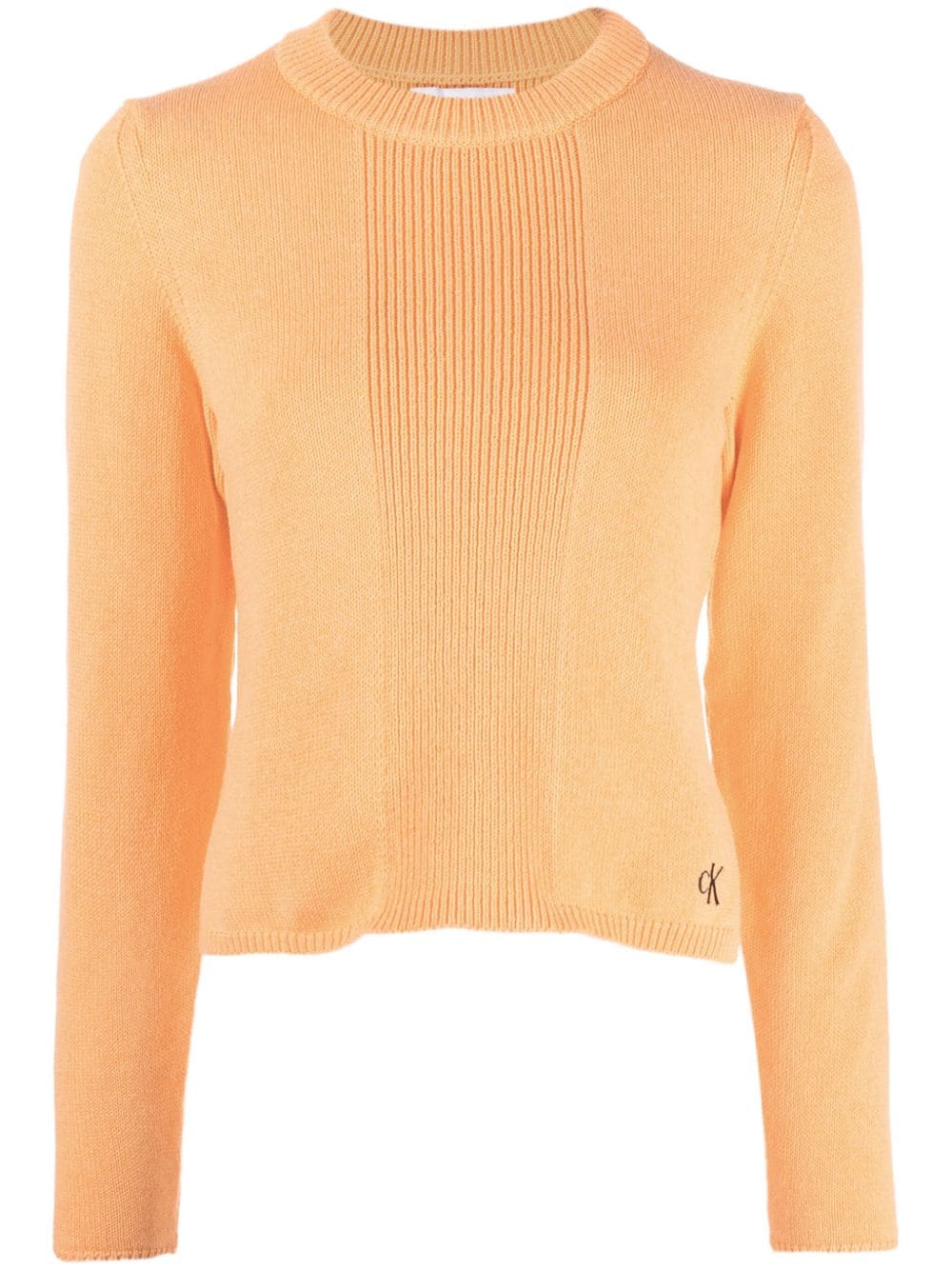 Calvin Klein Gerippter Pullover - Orange von Calvin Klein