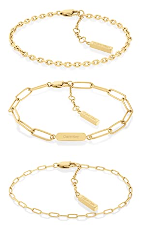 Calvin Klein Gliederarmband für Damen Kollektion GIFT SET Gelbgold - 35000435 von Calvin Klein