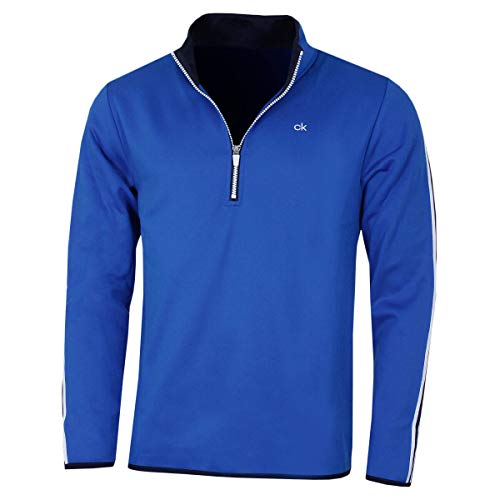 Calvin Klein Golf Herren 1/2 Zip Leistung Sweater - Royal - XXL von Calvin Klein