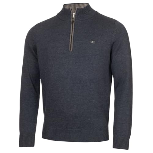 Calvin Klein Golf Herren Baumwollpullover - Dunkler Ozeanmergel - XXXXL von Calvin Klein