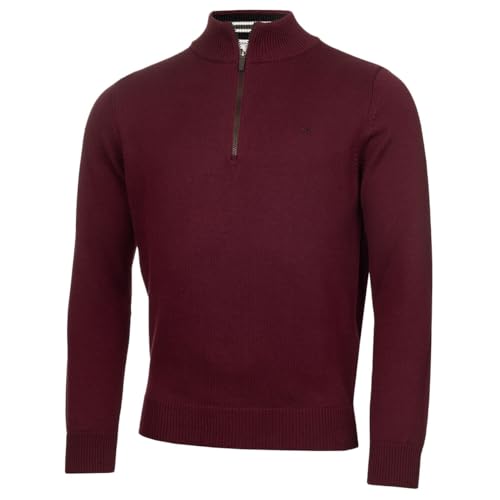 Calvin Klein Golf Herren Baumwollpullover - Französischer Burgundersport - XXL von Calvin Klein