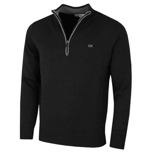 Calvin Klein Golf Herren Baumwollpullover - Graphitmergel - XXXL von Calvin Klein