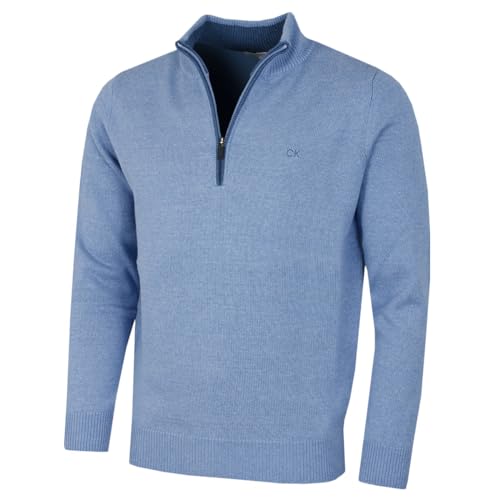 Calvin Klein Golf Herren Baumwollpullover - Himmelsmergel - XL von Calvin Klein