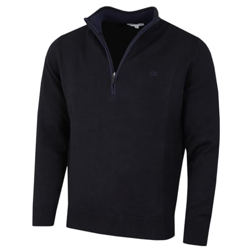 Calvin Klein Golf Herren Baumwollpullover - MidMarine - XXXXL von Calvin Klein