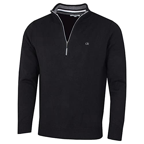 Calvin Klein Golf Herren Baumwollpullover - Schwarz Sport - 3XL von Calvin Klein