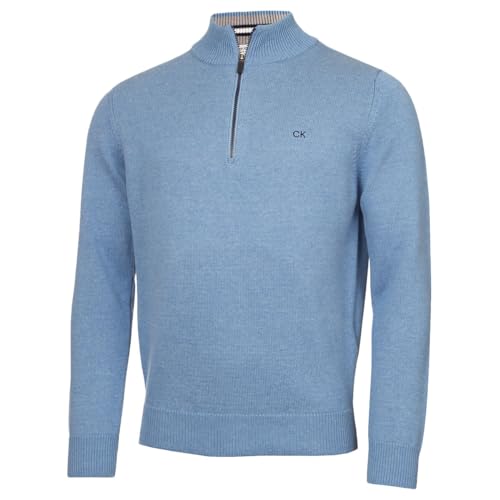 Calvin Klein Golf Herren Baumwollpullover - Sky Marl Sport - M von Calvin Klein