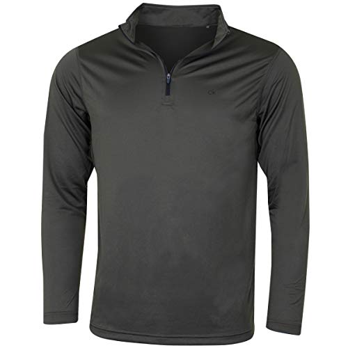 Calvin Klein Golf Herren Harlem 1/4 Zip Pullover - Khaki - XXL von Calvin Klein
