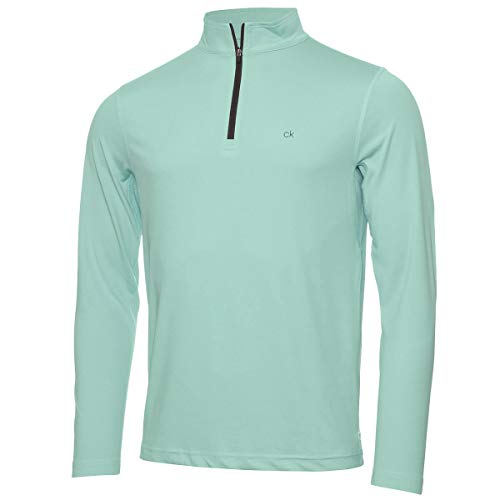 Calvin Klein Golf Herren Harlem 1/4 Zip Pullover - Sage - M von Calvin Klein