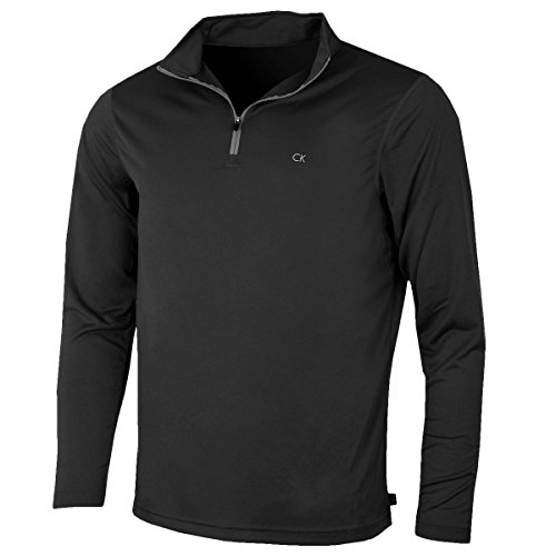 Calvin Klein Golf Herren Harlem 1/4 Zip Pullover - Schwarz - XXL von Calvin Klein