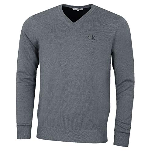 Calvin Klein Golf Herren V-Ausschnitt-Tour Sweater - Grau Marl - M Calvin Klein Golf Herren V-Ausschnitt-Tour Sweater - Grau Marl - M von Calvin Klein