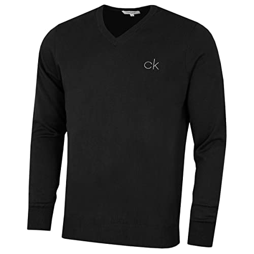 Calvin Klein Golf Herren V-Ausschnitt-Tour Sweater - Schwarz - XXXXL von Calvin Klein