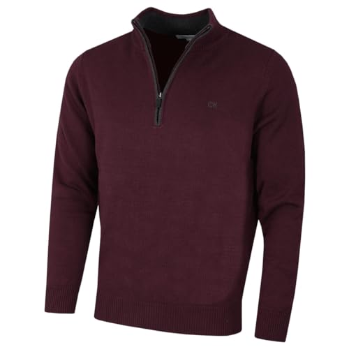 Calvin Klein Golf Herren Baumwollpullover - French Burgundy - L von Calvin Klein