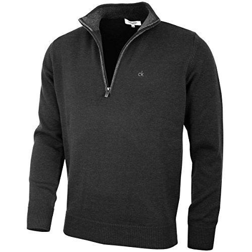 Calvin Klein Golf Herren Baumwollpullover - Schwarz - S von Calvin Klein