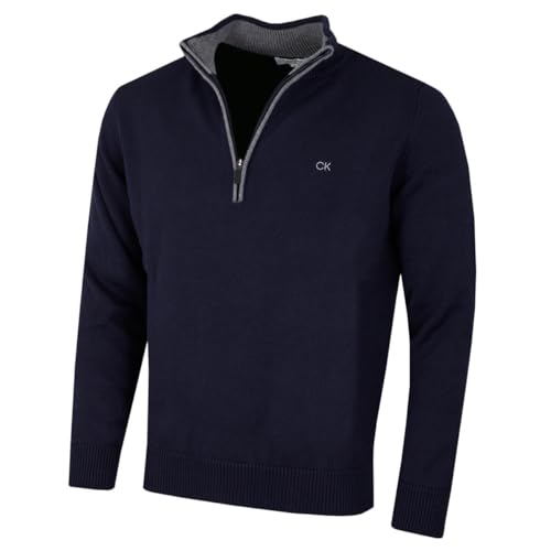 Calvin Klein Golf Herren Baumwollpullover - Marine - XXXXL von Calvin Klein