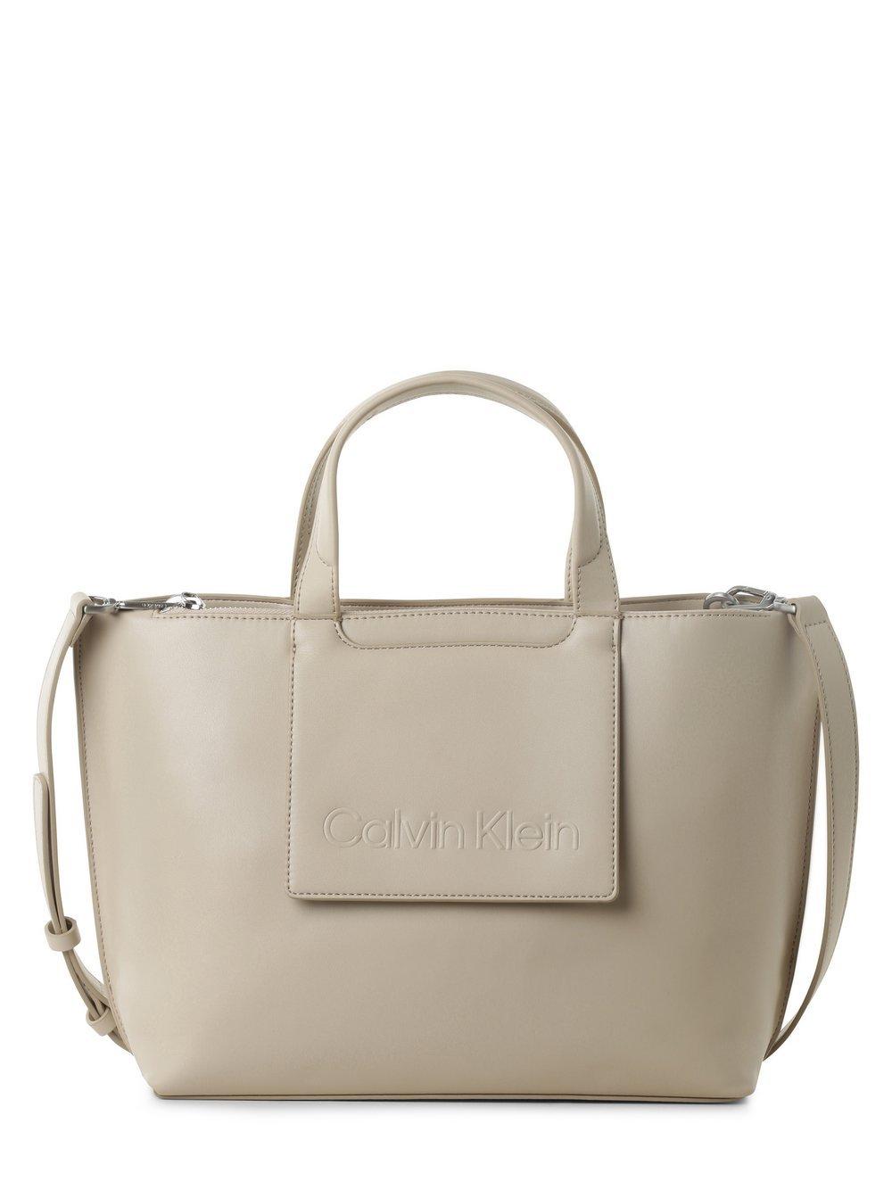 Calvin Klein Handtasche Damen Kunstleder, ecru von Calvin Klein