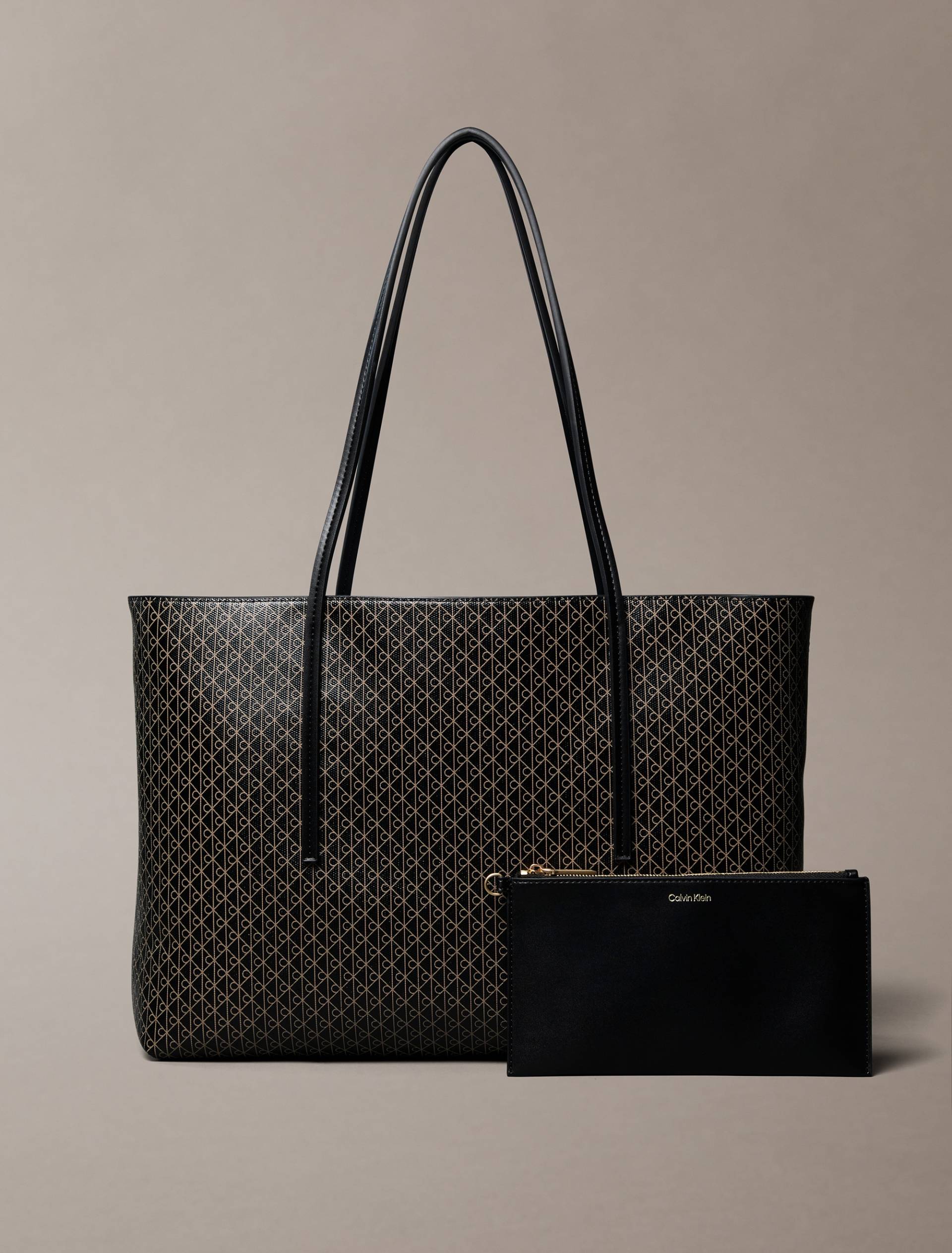 Calvin Klein Henkeltasche "AOP TOTE W/ POUCH ON STRAP", (2 tlg.), Umhängetasche, Schultertasche, Set, mit Monogramm-Print von Calvin Klein
