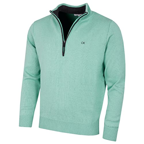 Calvin Klein Herren 1/2 Zip CK Golf Pullover – Salbei – XXXL von Calvin Klein