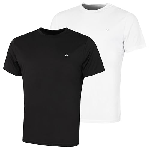 Calvin Klein Herren 2 Pack Tech T-Shirt – Schwarz/Weiß – S von Calvin Klein