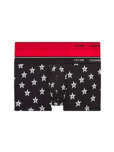 Calvin Klein Herren 2 Stück Boxershorts, CK Star Logo Print_Black/ Exact, XL von Calvin Klein