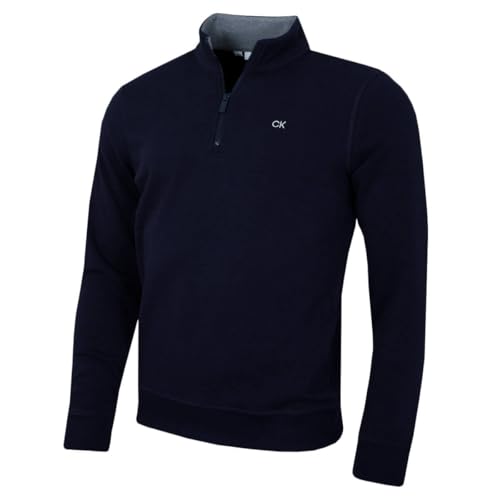 Calvin Klein Herren 2025 Rocky Half Zip Supersoft Golfpullover - Marine - XL von Calvin Klein