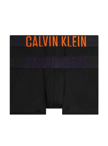 Calvin Klein Herren 2er Pack Boxershorts Low Rise Trunks Stretch, Grau (B- Carrot, Mysterioso Logos), S von Calvin Klein