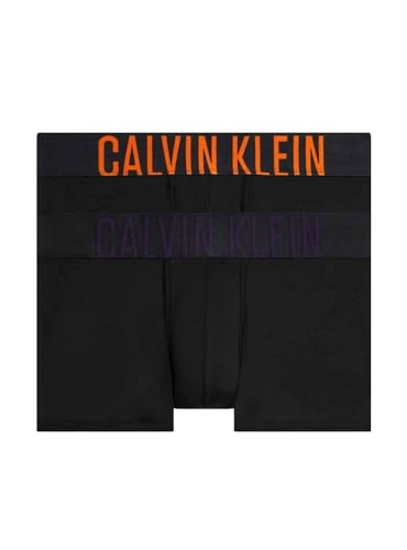 Calvin Klein Herren 2er Pack Boxershorts Low Rise Trunks Stretch, Grau (B- Carrot, Mysterioso Logos), XL von Calvin Klein