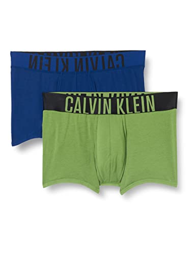 Calvin Klein Herren 2er Pack Boxershorts Trunks Baumwolle mit Stretch, Mehrfarbig (Midnight Blue/Unique Jade), S von Calvin Klein