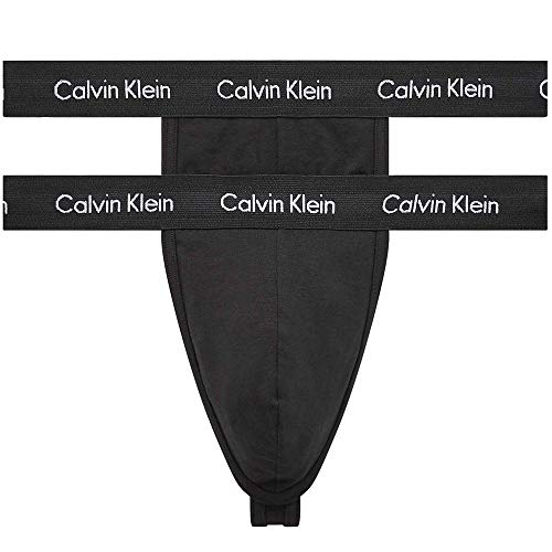 Calvin Klein Herren 2er Pack Strings Baumwolle mit Stretch, Schwarz (Black), XL von Calvin Klein