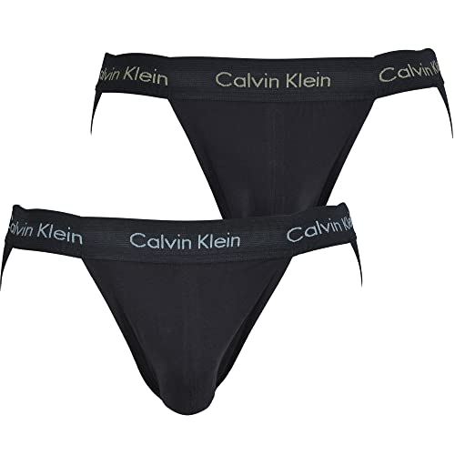 Calvin Klein Herren 2er-Pack Sportunterwäsche Jockstraps mit Stretch, B-Tourmaline/Pistache Logos, XL von Calvin Klein Jeans