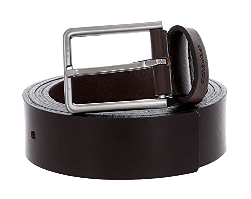 Calvin Klein Herren Gürtel 3.5 cm Essential Belt Ledergürtel, Braun (Dark Brown), 110 cm von Calvin Klein