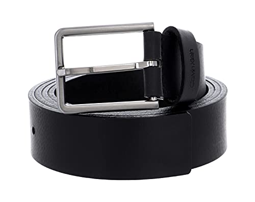 Calvin Klein Herren Gürtel 3.5 cm Essential Belt Ledergürtel, Schwarz (Black), 85 cm von Calvin Klein