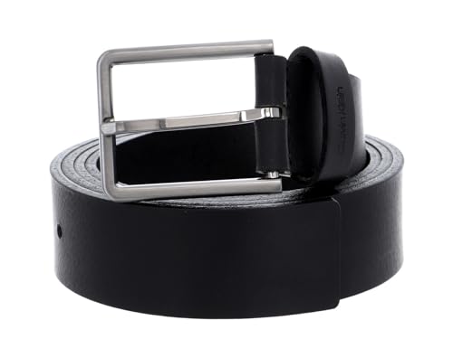 Calvin Klein Herren Gürtel 3,5 cm Essential Belt Ledergürtel, Schwarz (Black), 85 cm von Calvin Klein