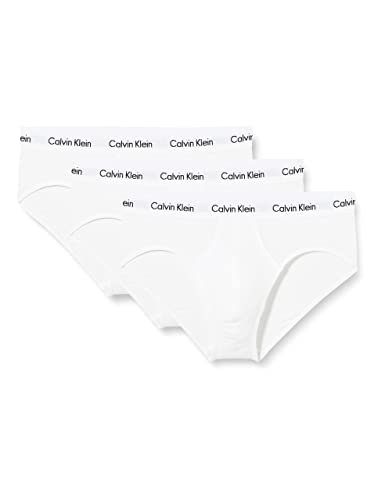 Calvin Klein Herren 3er-Pack Slips 3 PK Hip Brief mit Stretch, Weiß (White), XS von Calvin Klein