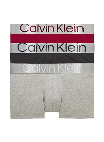 Calvin Klein Herren 3er-Pack Boxershorts Trunk 3 PK mit Stretch, Red Carpet/ Black/ Grey Heather, S von Calvin Klein Jeans