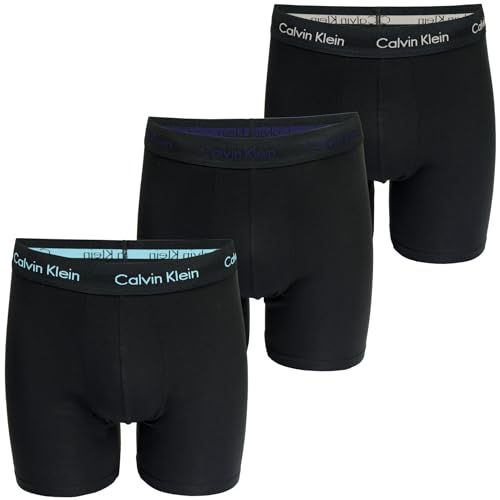 Calvin Klein Herren 3Pk 000NB1770A Boxer Briefs, Schwarz (B-Cool WTR, Gry Sand, Evn Bl Lgs), L von Calvin Klein