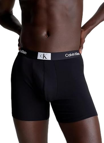 Calvin Klein Herren 3er Pack Boxershorts Trunk Baumwolle mit Stretch, Schwarz (Blk, B- Stratosp Wb, B- Aragon Wb),S von Calvin Klein