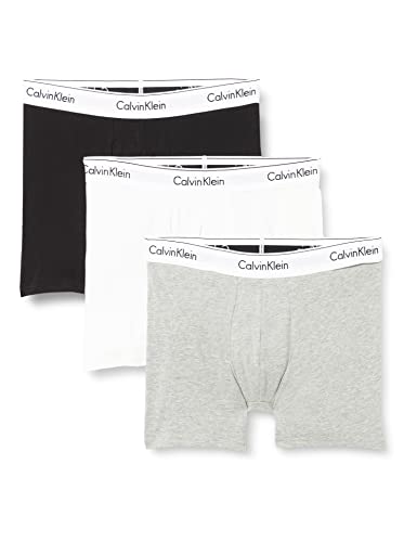 Calvin Klein Herren 3er Pack Boxer Briefs Baumwolle mit Stretch, Mehrfarbig (Black/White/Grey Heather), S von Calvin Klein Jeans