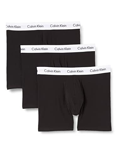 Calvin Klein Herren 3er Pack Boxer Briefs Baumwolle mit Stretch, Schwarz (Black), XS von Calvin Klein