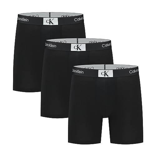 Calvin Klein Herren 3er Pack Boxer Briefs Baumwolle mit Stretch, Schwarz (Black/Black/Black), XS von Calvin Klein