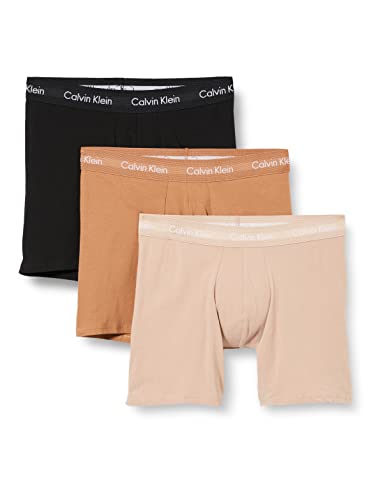 Calvin Klein Herren 3er Pack Boxer Briefs Baumwolle mit Stretch, Schwarz (Black/Cedar/Sandalwood), XS von Calvin Klein