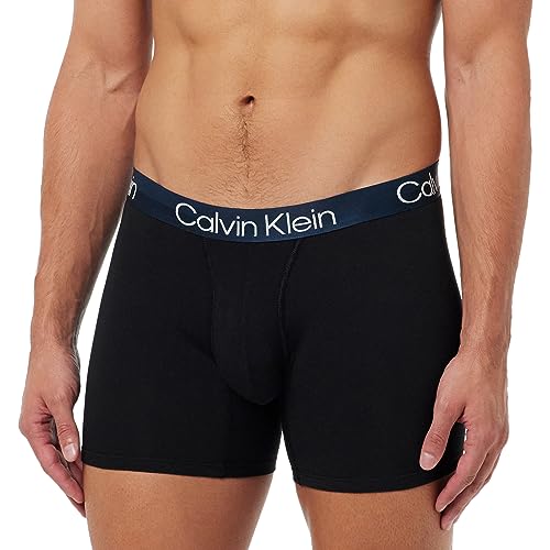 Calvin Klein Herren 3er Pack Boxer Briefs Stretch, Mehrfarbig (B- Vaprs Gry, Dark Olive, Bl Bry Wb), XS von Calvin Klein