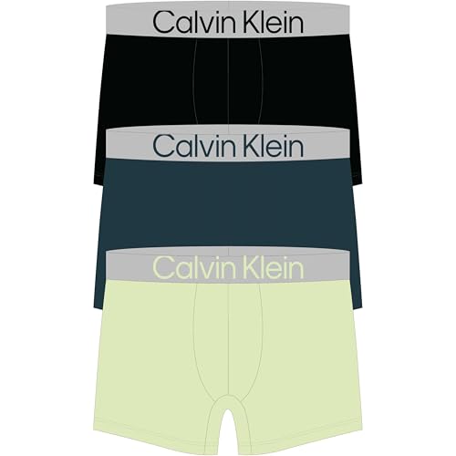 Calvin Klein Herren 3er Pack Boxer Briefs mit Stretch, Mehrfarbig (Black/Ponderosa Pine/Spring Onion), S von Calvin Klein